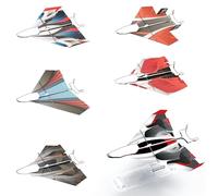 PowerUp Maqueta Avión de Papel | 12 Modelos 2.0, 3.0 y 4.0 con Soportes | Doce diseños en variados colores, con bases de exhibición incluidas. Perfecto para aficionados y amantes del bricolaje.
