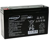 Powery Bateria de Gel para Modelismo Barcos Caravanas Autocaravanas 6V 12Ah (Reemplaza también 10Ah)