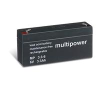 Powery Batería de Plomo-Sellada Multipower MP3,3-6, 6V, 3,3Ah/20Wh, Lead-Acid