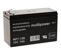 Powery Batería de reemplazo (multipower) para SAI APC Back-UPS BR500I 12V 7Ah (reemplaza 7,2Ah)