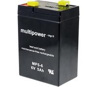 Powery Batería de Reemplazo para Vehículo Infantil Moto de niño Quad 6V 5Ah (Reemplaza también 4,5Ah 4Ah)