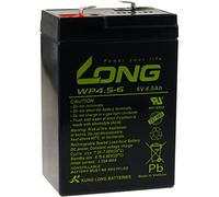 Powery KungLong Batería de Reemplazo para Linterna Halógena Johnlite 6V 4,5Ah
