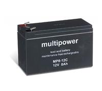 Powery Powery Recambio de Batería para E-Scooter Vehículos eléctricos Vehículos para niños 12V 8Ah (Ciclo Profundo)