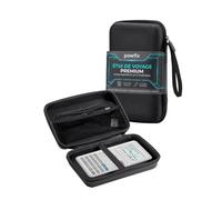 powfix - Carcasa rígida para Casio fx-9860GIII con correa, color negro | Funda protectora con cremallera con bolsillo de malla | Funda compacta antigolpes y antipresión para calculadora gráfica