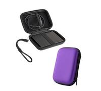 Powfix - Funda protectora para WD 5 TB My Passport, carcasa rígida a prueba de golpes EVA para disco duro externo de 2,5 pulgadas, bolsa de transporte de viaje y oficina, color morado