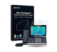 Powfix - Juego de 2 protectores HD para Yealink SIP-T57W (7"), color negro | Antiarañazos, sin burbujas, antihuellas, película suave ultraclara, fácil de colocar y proteger el teléfono.