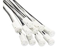 Powice 10 portalámparas G4 de 10 cm, casquillo de cerámica G4, resistente a altas temperaturas, para lámparas G4