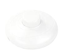 Powice Interruptor de pie redondo blanco 3 A 250 V lámpara de pie interruptor pedal
