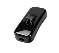 Powice Interruptor, interruptor de cable, interruptor de 230 V, interruptor de cable, adecuado para cables de alimentación de 2 y 3 núcleos y pequeños electrodomésticos o luces, color negro