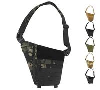 Powios Crossbody Bag, 2025 New Shoulder Crossbody Sling Bag, Multifunctional Outdoor Chestbag, for Hiking Cycling Camping (Black Camouflage)