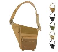 Powios Crossbody Bag, 2025 New Shoulder Crossbody Sling Bag, Multifunctional Outdoor Chestbag, for Hiking Cycling Camping (Khaki)