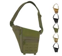 Powios Crossbody Bag, 2025 New Shoulder Crossbody Sling Bag, Multifunctional Outdoor Chestbag, for Hiking Cycling Camping (Green)