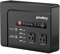 powkey Banco de energía portátil de 200 W con salida de CA, batería de litio de respaldo recargable de 42,000 mAh, salida de CA de onda sinusoidal pura de 110 V para exteriores, viajes, oficina en