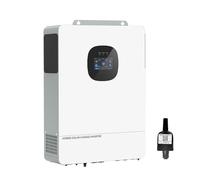 POWLAND Inversor solar híbrido atado a la red de 10000 W, diseño sin batería, 48 V CC a 120 V/240 V CA, MPPT integrado de 250 A, funciona con baterías LiFePO4/plomo ácido de 48 V