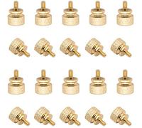 Powlankou 20 piezas 6#-32 tornillos de carcasa de ordenador, tornillos de aluminio anodizado, tornillos de pulgar totalmente roscados, tornillos de pulgar