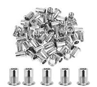 Powlankou - Juego de 50 tuercas remachadas de acero inoxidable de 1/4" -20