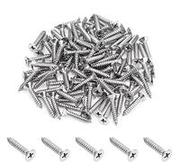 Powlankou Tornillos Phillips avellanados de cabeza plana de acero inoxidable 18-8 (304) #10, tornillos autorroscantes (#10 x 2 pulgadas)