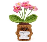 Powmag Flores de ganchillo, buenos regalos de recuperación, no nomeolvides patata positiva, regalo de animación para amigo, familia, colegas (B)