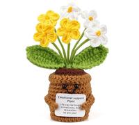 Powmag Flores de ganchillo, buenos regalos de recuperación, no nomeolvides patata positiva, regalo de animación para amigos, familiares, compañeros (A)