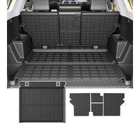 powoq Compatible con Toyota 4Runner 2010-2022, protector de asiento trasero, tapete de respaldo de material TPE para Toyota 4Runner 2010-2022, accesorios de 5 plazas (alfombrillas de respaldo trasero + alfombrilla de maletero trasero)