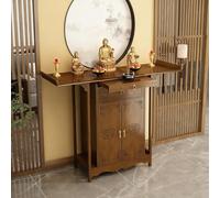POWRZZZY Mesa de Altar Budista,Mesa de Ofrendas con Pedestal y Armario Chino,Soporte de Oración para Santuario Budista,con Cajón de Almacenamiento,para Templos y Hogares(140x40x108cm)