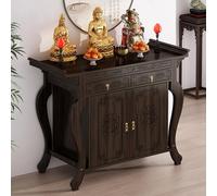 POWRZZZY Mesa de Altar para Santuario,Armario para el Santuario de Guanyin,Dios de la Riqueza,Diseño con Borde Reforzado y Cajón,para Oraciones Adivinación y Culto(100x40x100cm)