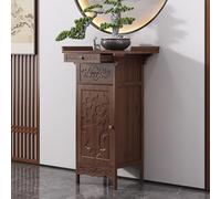 POWRZZZY Mesa De Altar Personal,Armario De Meditación Budista con Estante,Mesa De Ofrendas con Pedestal De Estilo Chino,con Puertas Y Cajones,para Templos Y Familias(Walnut Color,66x40x100cm)