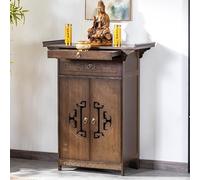 POWRZZZY Mesas De Altar con Almacenamiento,Armario Budista De MeditaciónCon Estante Y Amplia Encimera,Mesa De Incienso Budista De Bambú,Repisa De Ofrendas para Decoración del Hogar(82x40x100cm)