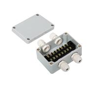 POWTAXBJGD Caja de terminales de 2 entradas y 2 salidas, bloque de terminales de 8 posiciones de 15 A, caja impermeable para cables domésticos, caja de sellado de ramificaciones