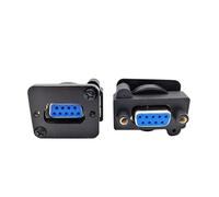 POWTAXBJGD DB9 - Conector de cable de datos VGA, montaje en panel, conector tipo D, conector de 9 pines, enchufe hembra macho DP9 (hembra a hembra B)