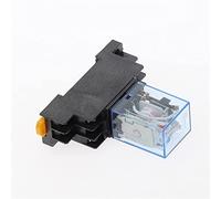 POWTAXBJGD Relé AC/DC110V 220V 12V 24V Bobina de relé general DPDT Micro Mini interruptor de relé electromagnético con base de enchufe LED MY2P HH52P MY2NJ (tamaño: CA 36V)