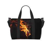 Powzjzw - Bolsa de viaje con diseño de antorchas para fin de semana, bolsas de transporte para mujeres, bolsas de hospital para trabajo de parto y parto durante la noche, Black, Talla única