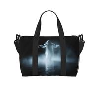 Powzjzw - Bolsa de viaje con diseño de fantasma en la niebla, para fin de semana, para mujer, bolsas de hospital para trabajo de parto y parto, bolsa de equipaje durante la noche, Black, Talla única