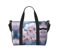 Powzjzw - Bolsa de viaje con flores nacionales japonesas para fin de semana, bolsas de mano de mano para mujer, bolsas de hospital para trabajo de parto y parto durante la noche, Black, Talla única