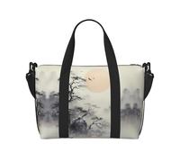 Powzjzw - Bolsa de viaje con texto en inglés "Where to See The Moon" para fin de semana, bolsas de transporte para mujeres, bolsas de hospital para trabajo de parto y parto durante la noche, Black,