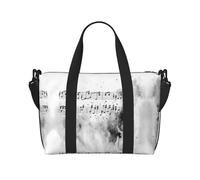 Powzjzw - Bolsa de viaje con una partitura musical para fin de semana, bolsas de mano de mano de obra para mujer, bolsas de hospital para trabajo de parto y parto durante la noche, Black, Talla única