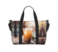 Powzjzw - Bolsa de viaje de té con leche para fin de semana, bolsas de transporte para mujeres, bolsas de hospital para trabajo de parto y parto, bolsa de equipaje durante la noche, Black, Talla única