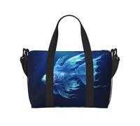 Powzjzw - Hermosa bolsa de viaje con diseño de pez farol, bolsa de mano de mano de semana para mujer, bolsas de hospital para trabajo de parto y parto durante la noche, Black, Talla única
