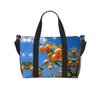 Powzjzw Persimmons - Bolsa de viaje para fin de semana para mujer, bolsas de hospital para trabajo de parto y parto, bolsa de equipaje durante la noche, Black, Talla única