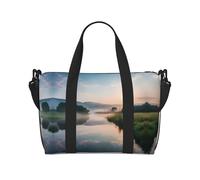 Powzjzw Streams - Bolsa de viaje para fin de semana para mujer, bolsas de hospital para trabajo de parto y parto, bolsa de equipaje durante la noche, Black, Talla única