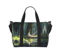 Powzjzw The Girl by The River. Bolsa de viaje para fin de semana, bolsas de mano de mano para mujer, bolsas de hospital para trabajo de parto y parto, bolsa de equipaje durante la noche, Black, Talla