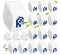 POWZOO 15 bolsas para aspiradoras,Miele serie GN S2 S5 S8,Complete C2/C3, Classic C1,S5000-S5999 Serie,5 capas Bolsas Aspiradora con 3 Filtros de Protección del Motor + 3 Filtros de Escape(color azul)