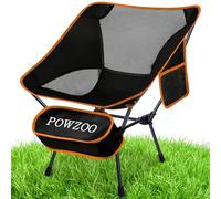 POWZOO Silla Plegable de Camping Ultraligera, Silla Playa Plegable Portátil Compacta 120kg con Bolsa, Silla Reforzada para Jardín, Pesca, Senderismo, Viajes, Acampada, Actividades al Aire Libre