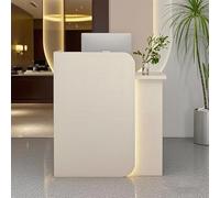 Poxvythb Mostrador Recepción, Muebles de Oficina Recepción, Mostrador Recepción Moderno, Recepción Cajero en Madera, para Salas Empresariales,Pastelerías,Fruterías(Marrón)