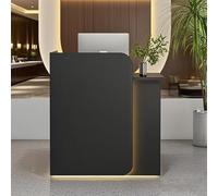 Poxvythb Mostrador Tienda Caja Mesa, Recepción Estética, Mostrador Recepción Oficina, para Oficina,Hotel,Tiendas de Ropa, Pastelerías,Fruterías(Negro)