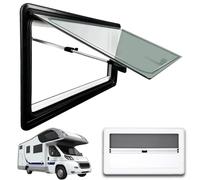 Poxvythb Ventana Corrediza RV, Ventana Camper, con mosquitera y estor integrado, ventana lateral de RV, Ventana de exposición, para caravanas, remolques