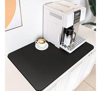 PoYang Alfombrilla de café grande de 24 x 16 pulgadas, accesorios de barra de café para encimera, tapete absorbente para secar platos, antideslizante y almohadilla oculta para máquina de espresso