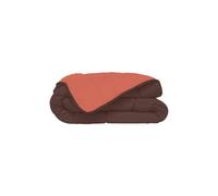 Poyet Motte Calgary Edredón poliéster Chocolate/Coral, poliéster, Chocolat/Corail, 240x220x1 cm