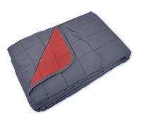 Poyet Motte Soho couvre poliéster, poliéster, Gris y Rojo, 260 x 180 x 1 cm