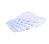 Poyetmotte Juego de 6 pañales lisos, blanco, multicolor